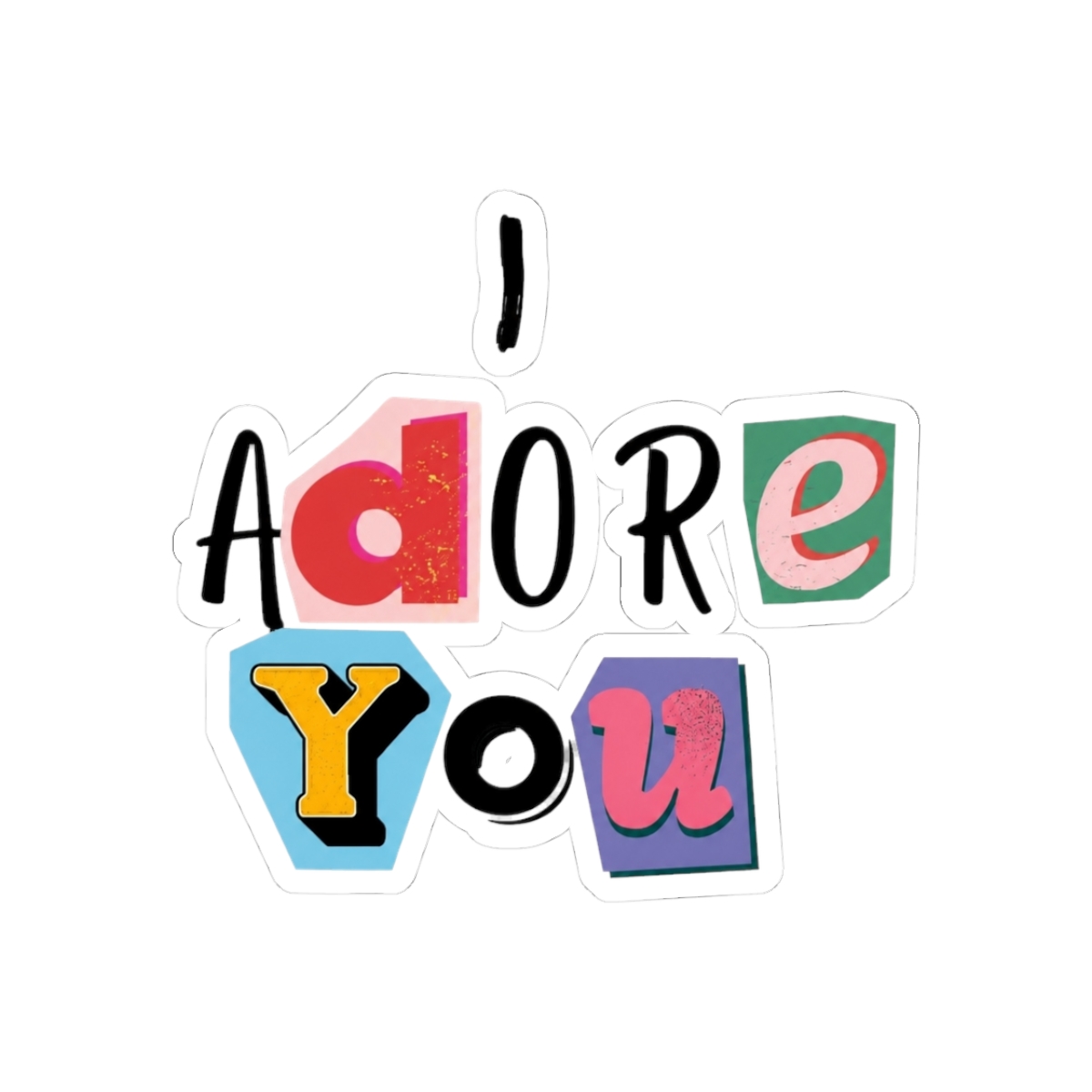 Fred again.. I Adore You Cutout Typography Logo Design