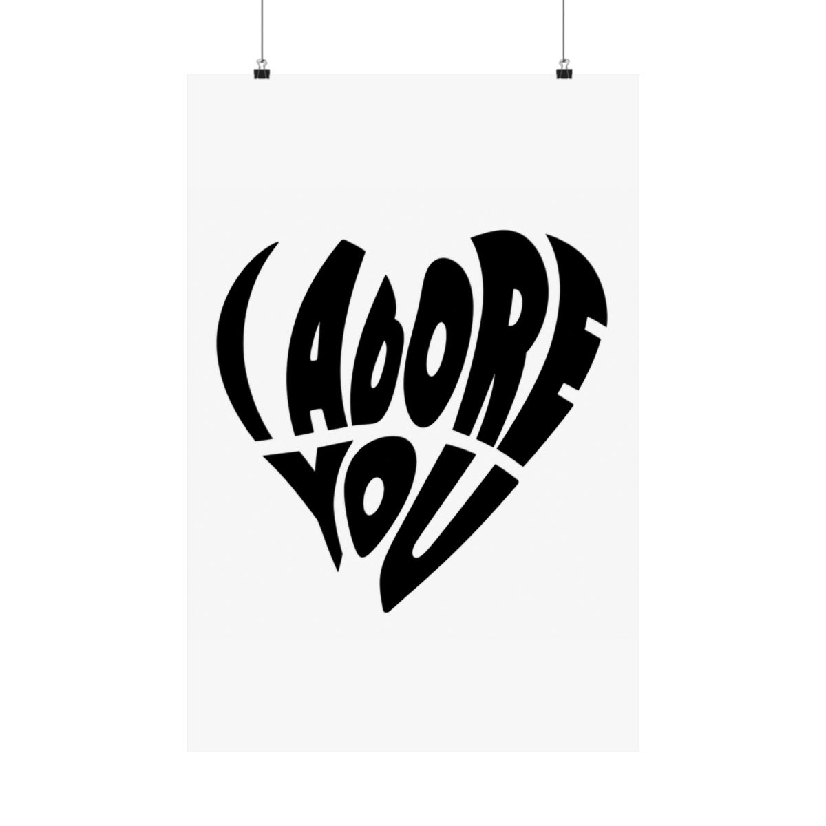 I adore you inspired by Fred Again & Obongjayar | Black Typography Wall Art | House EDM Techno Music Festival Lover Gift | Unframed Print
